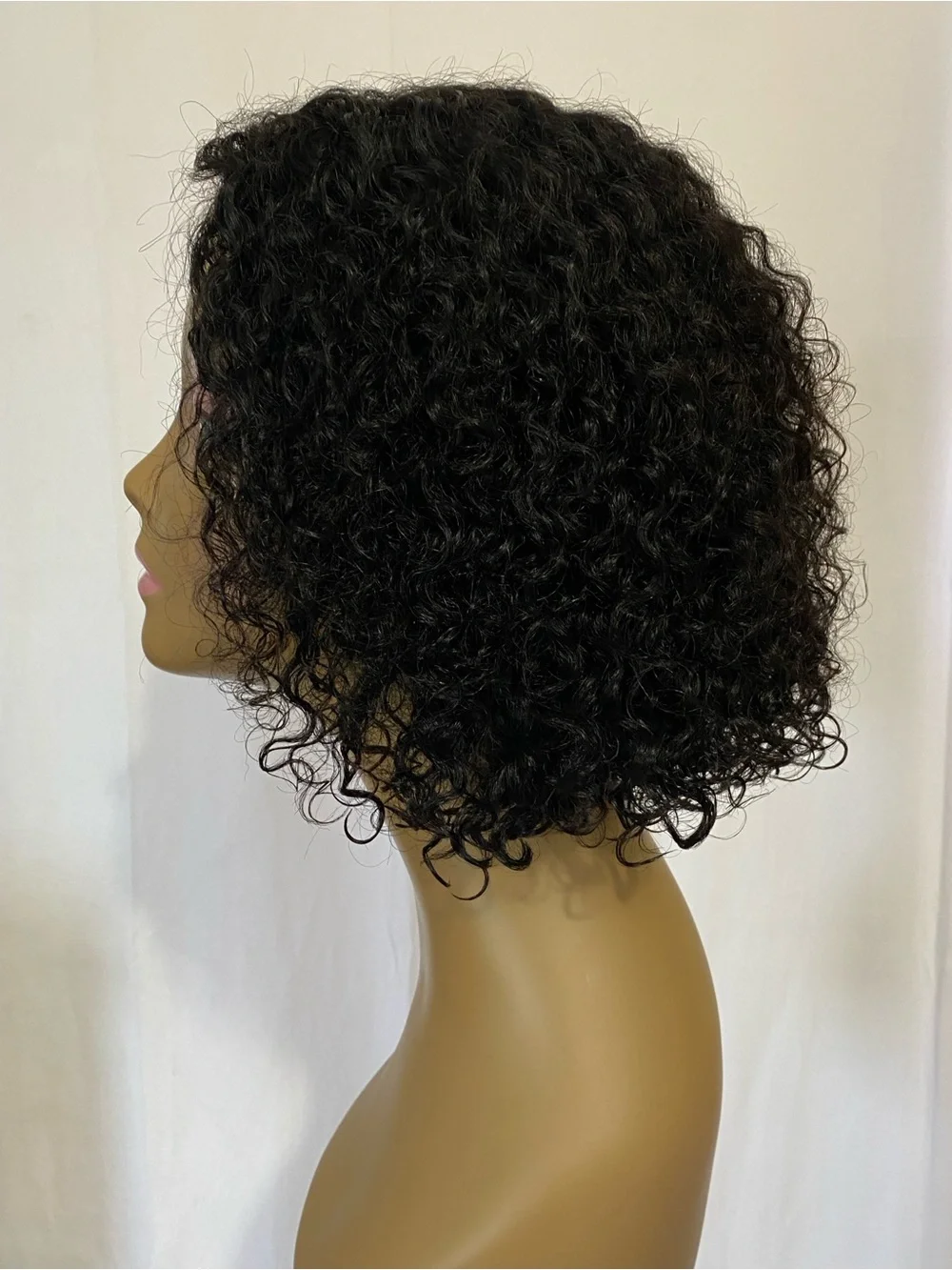 Curly Bob Wig Human Hair 4x4 HD Lace Closure Deep Wave Glueless Wear&Go 3D Cap